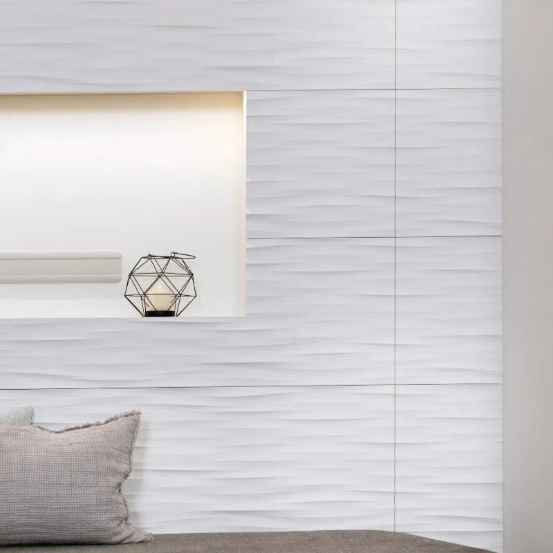 ARSTYL® WAVE Wall Panels in a cozy bedroom, adding a unique design element to the wall | DecorMania UK